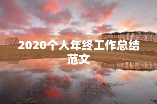 2020个人年终工作总结范文