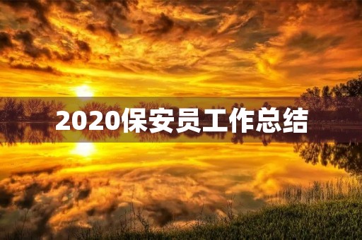 2020保安员工作总结