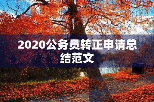 2020公务员转正申请总结范文