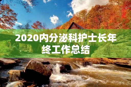 2020内分泌科护士长年终工作总结 2020内分泌科护士长年终工作总结