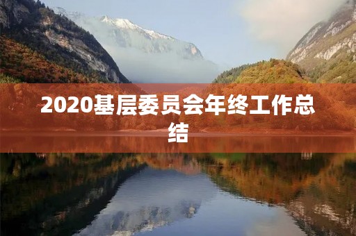 2020基层委员会年终工作总结