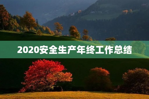 2020安全生产年终工作总结 2020安全生产年终工作总结