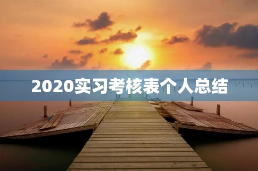 2020实习考核表个人总结