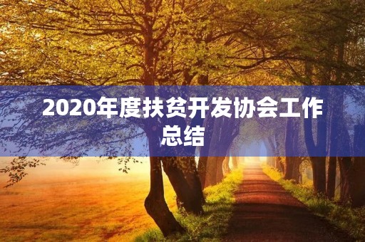 2020年度扶贫开发协会工作总结