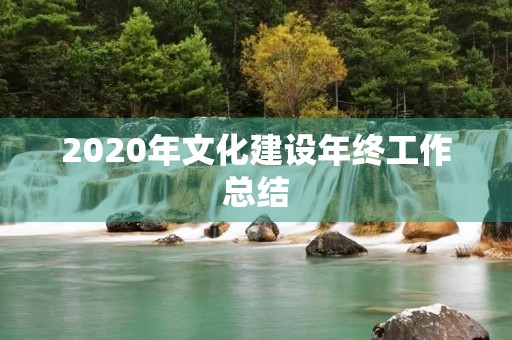 2020年文化建设年终工作总结