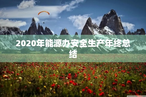 2020年能源办安全生产年终总结