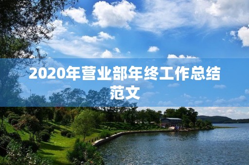 2020年营业部年终工作总结范文