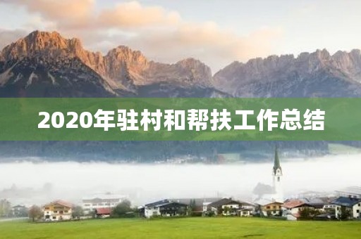 2020年驻村和帮扶工作总结