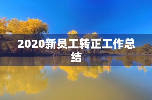 2020新员工转正工作总结