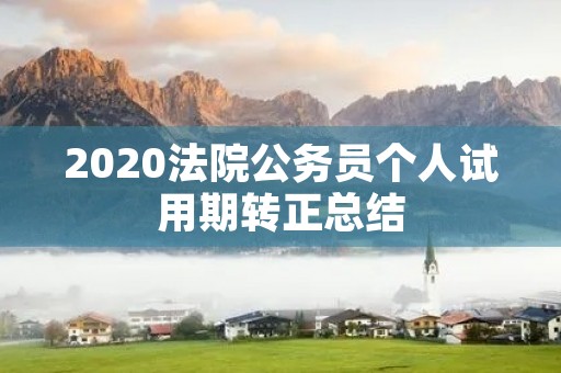 2020法院公务员个人试用期转正总结