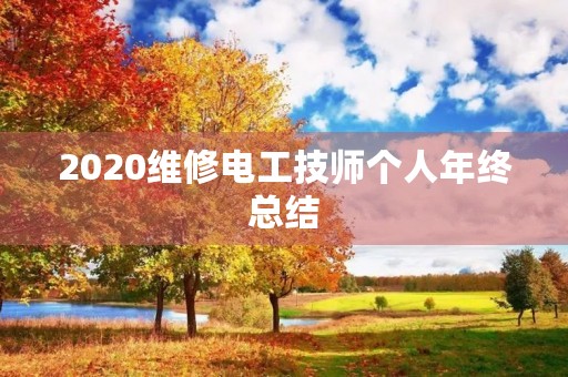 2020维修电工技师个人年终总结