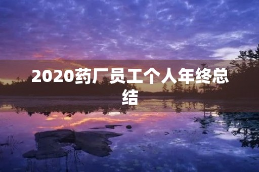 2020药厂员工个人年终总结 2020药厂员工个人年终总结