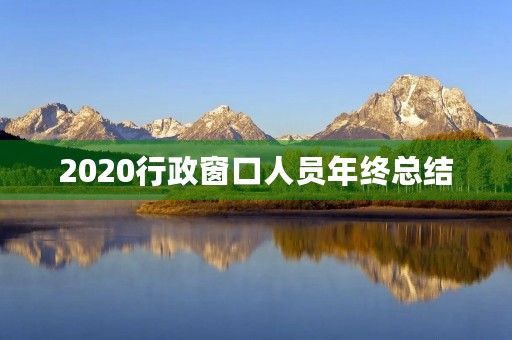 2020行政窗口人员年终总结