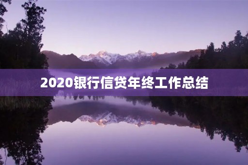 2020银行信贷年终工作总结