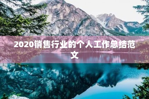 2020销售行业的个人工作总结范文