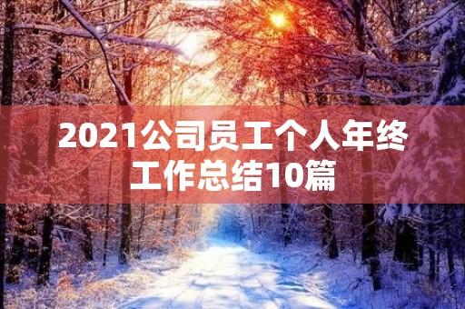 2021公司员工个人年终工作总结10篇