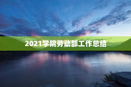 2021学院劳动部工作总结
