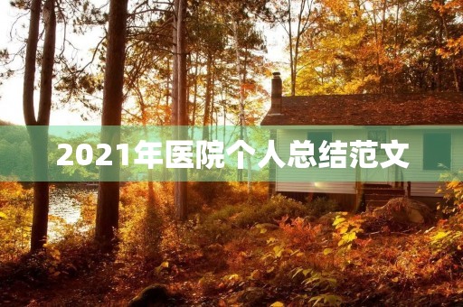 2021年医院个人总结范文