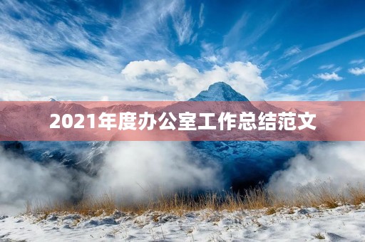 2021年度办公室工作总结范文