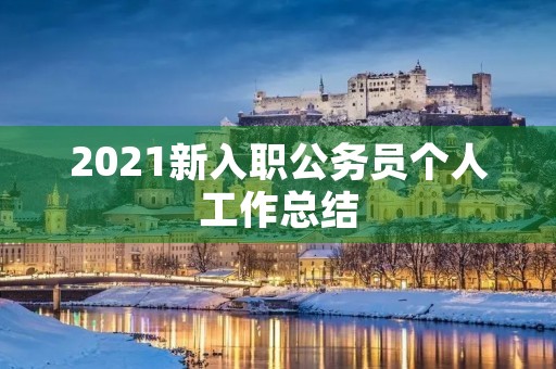 2021新入职公务员个人工作总结 2021新入职公务员个人工作总结