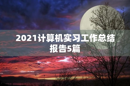 2021计算机实习工作总结报告5篇 2021计算机实习工作总结报告5篇