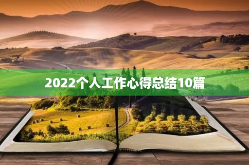 2022个人工作心得总结10篇