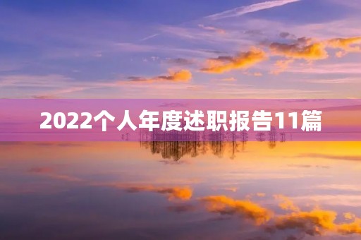 2022个人年度述职报告11篇