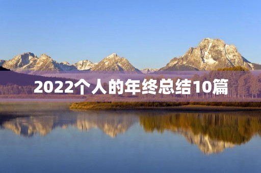 2022个人的年终总结10篇