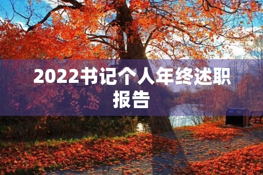 2022书记个人年终述职报告(8篇)