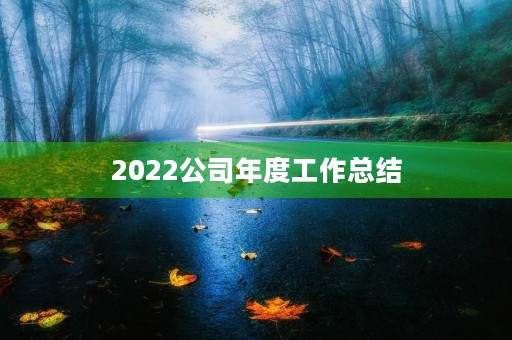 2022公司年度工作总结