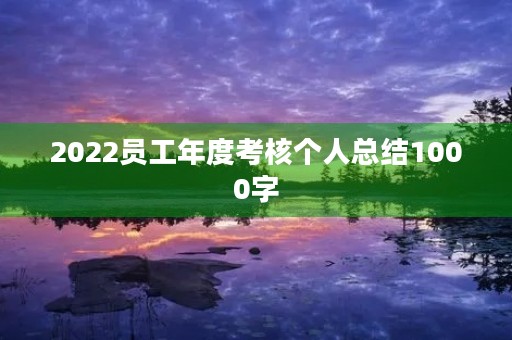 2022员工年度考核个人总结1000字
