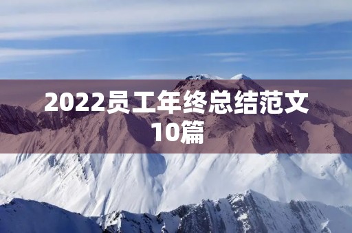 2022员工年终总结范文10篇