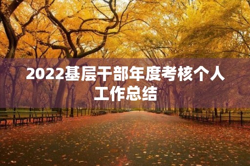 2022基层干部年度考核个人工作总结 2022基层干部年度考核个人工作总结