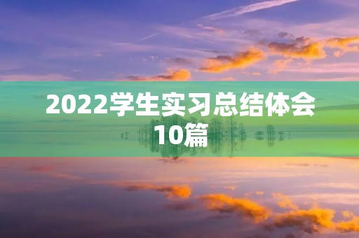 2022学生实习总结体会10篇 2022学生实习总结体会10篇