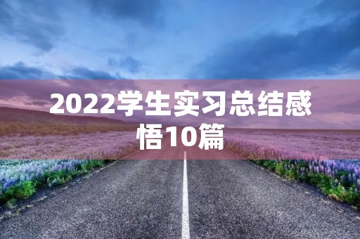 2022学生实习总结感悟10篇