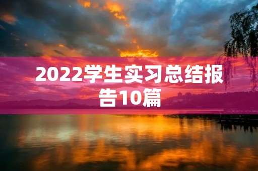 2022学生实习总结报告10篇
