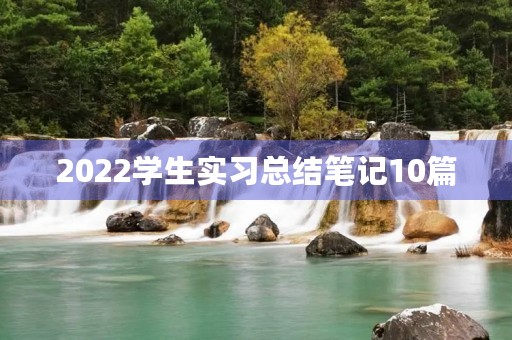 2022学生实习总结笔记10篇