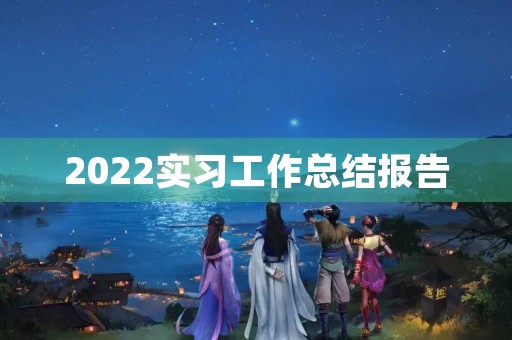 2022实习工作总结报告