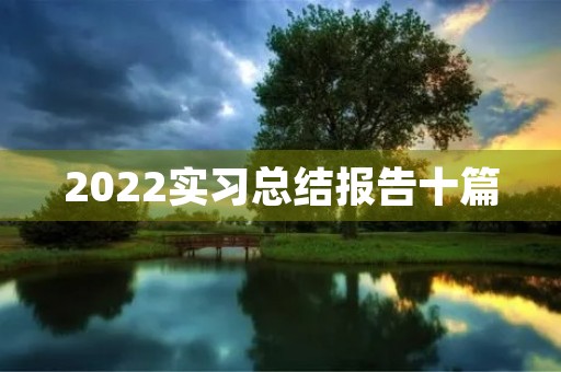 2022实习总结报告十篇