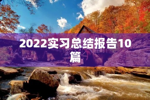 2022实习总结报告10篇