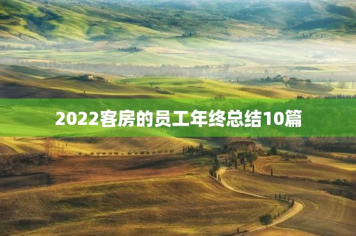 2022客房的员工年终总结10篇