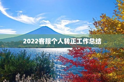 2022客服个人转正工作总结