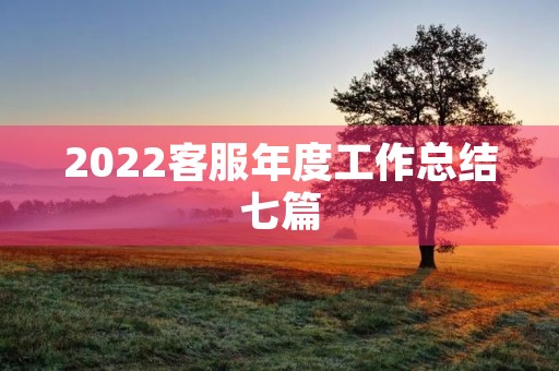 2022客服年度工作总结七篇（范文）