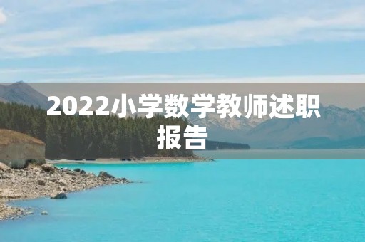2022小学数学教师述职报告