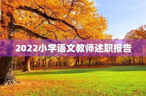 2022小学语文教师述职报告