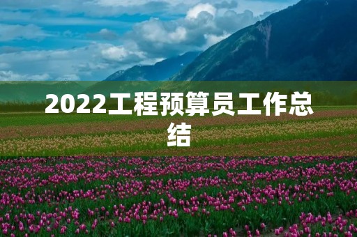 2022工程预算员工作总结