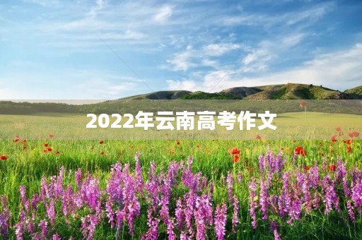 2022年云南高考作文 2022年云南高考作文