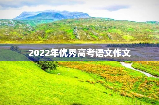 2022年优秀高考语文作文