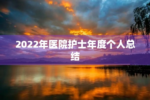 2022年医院护士年度个人总结（7篇）
