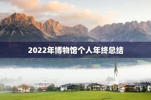 2022年博物馆个人年终总结